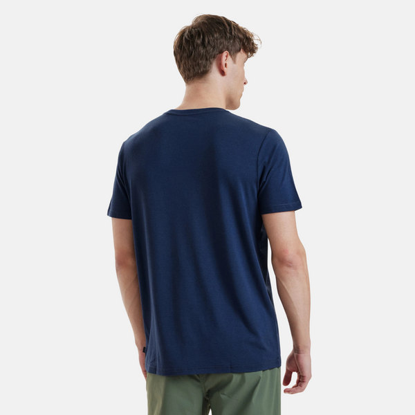 Navy bamboo crew neck T-shirt