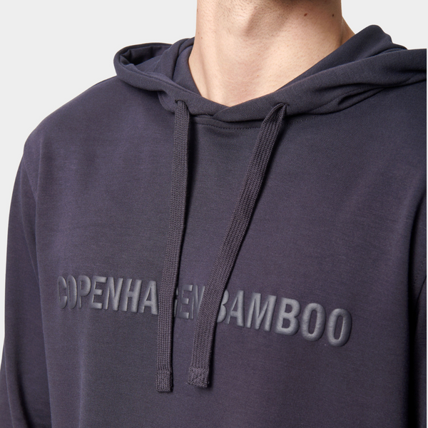 Dark grey bamboo hoodie jogging set with logo