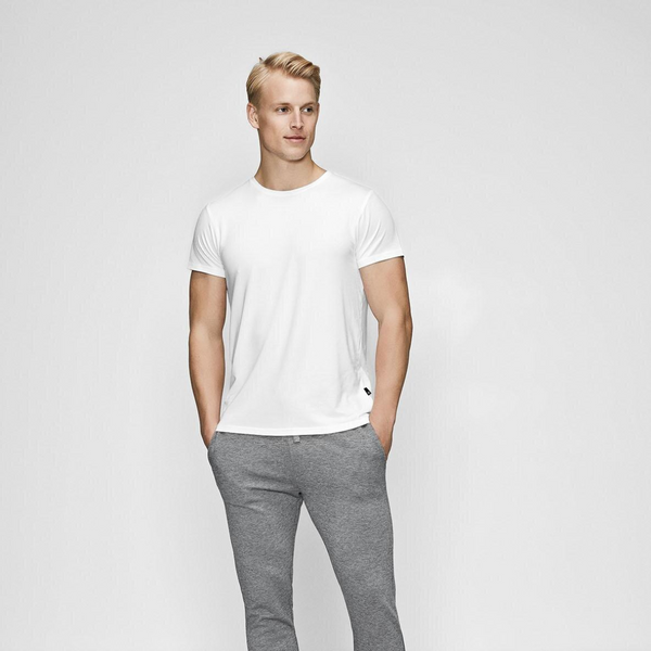 White crew neck bamboo T-shirt