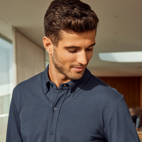 Dark blue bamboo shirt