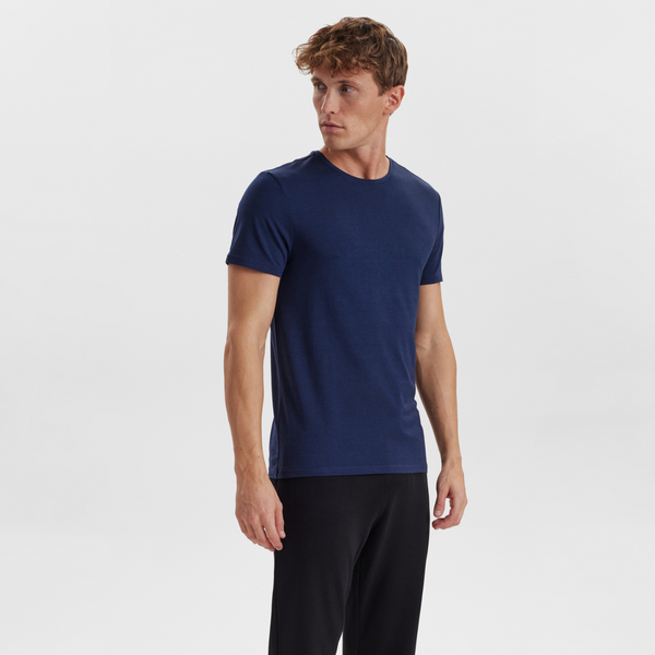 Navy crew neck bamboo T-shirt