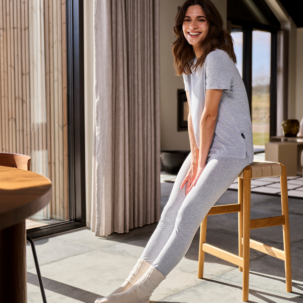 Light grey bamboo leggings