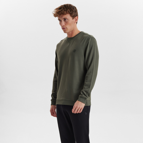 Dark green badge bamboo sweatshirt