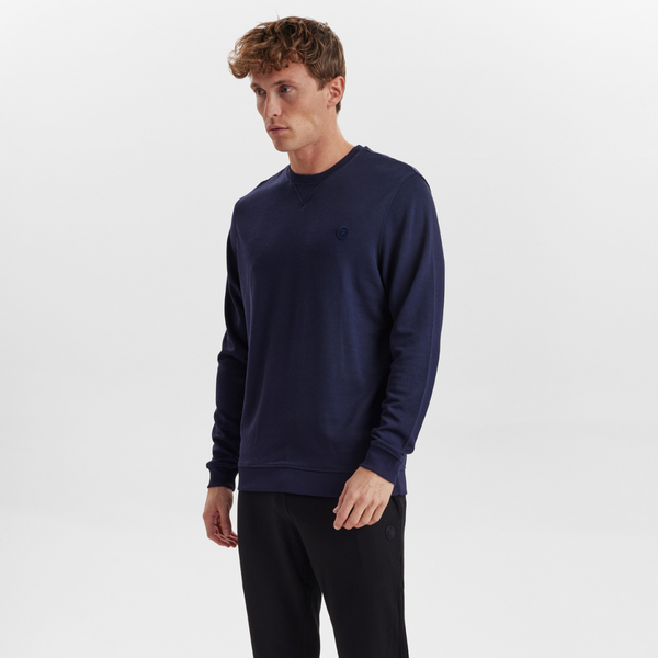 Navy badge bamboo sweatshirt