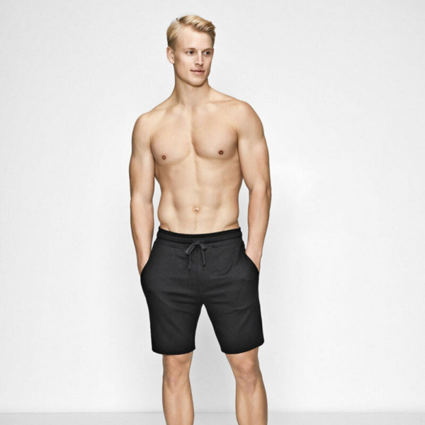 Black bamboo sweat shorts