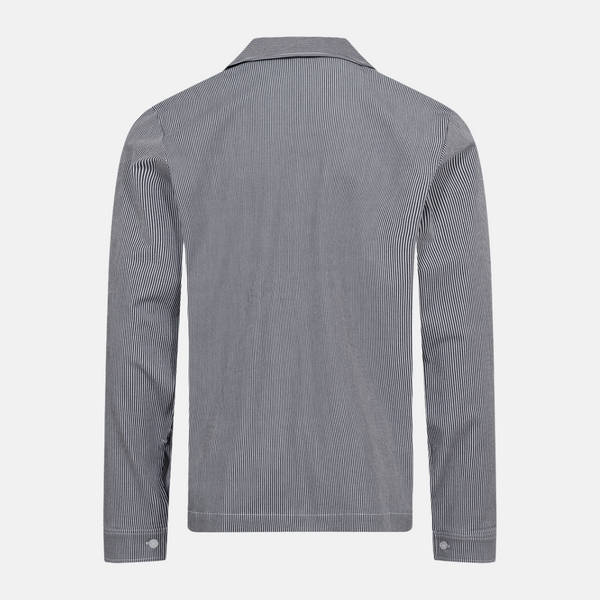 Navy striped bamboo nightgown