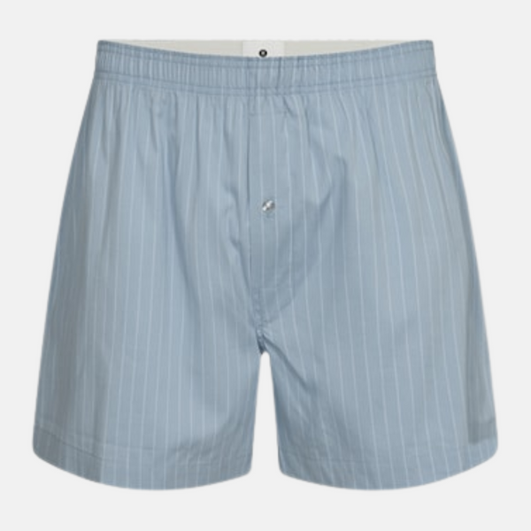 2-pack light blue bamboo poplin boxer shorts
