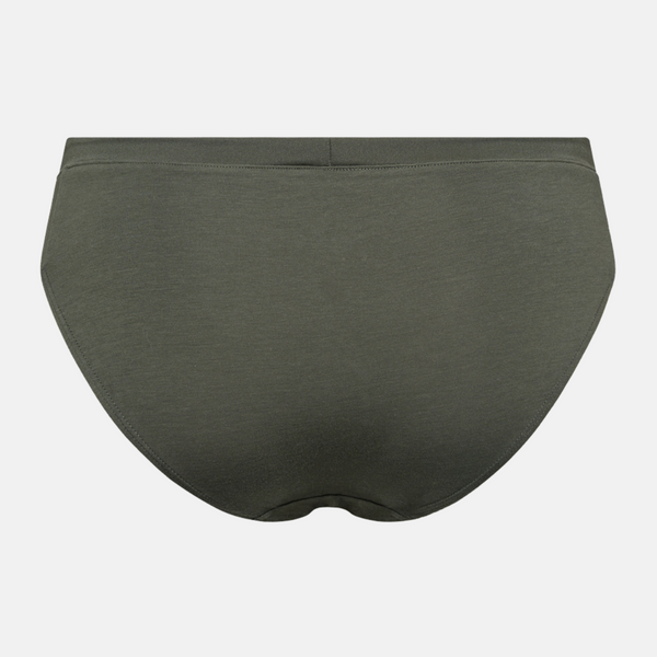 Green bamboo tai panties with feminine details