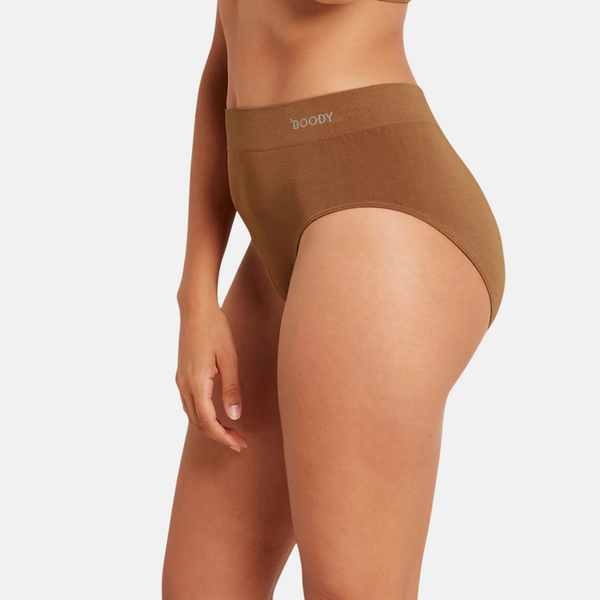 Tan nude bamboo maxi panties