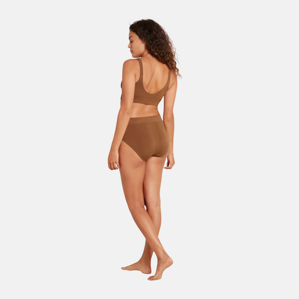 Tan nude bamboo maxi panties