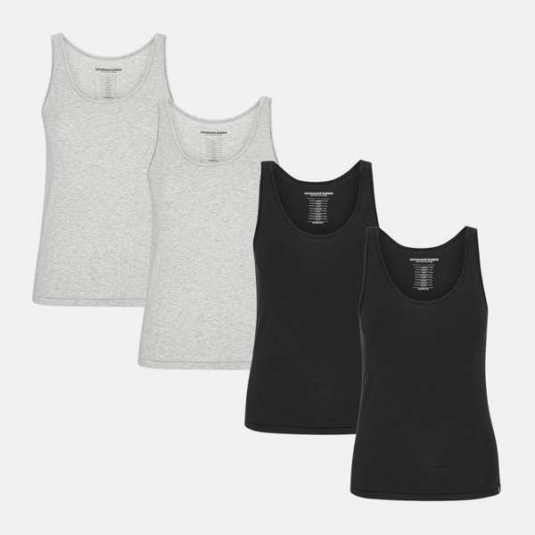 4 pack bamboo tops black/grey