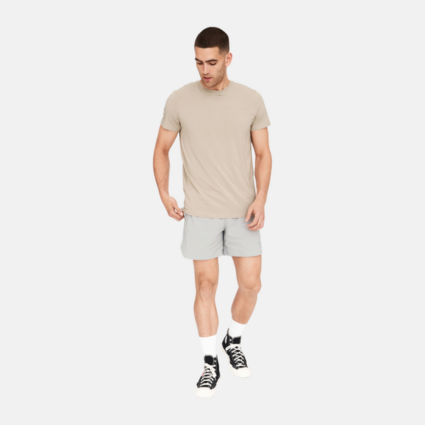 Dark khaki crew neck bamboo t-shirt