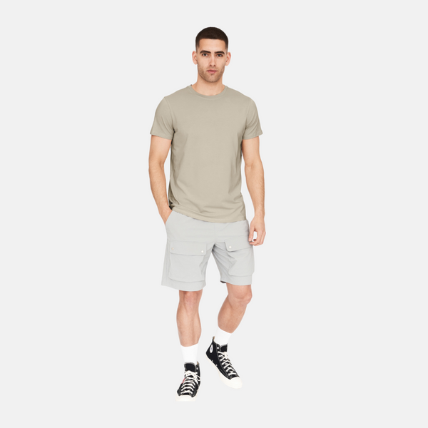 Light khaki crew neck bamboo t-shirt