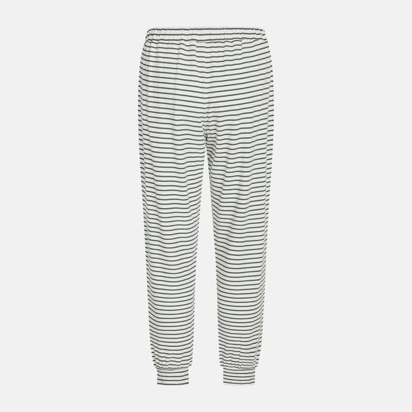 Betty bamboo night pants - black/white striped