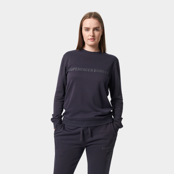 Dark grey bamboo sweatshirt with logo