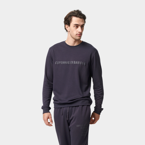 Dark grey bamboo sweatshirt with logo
