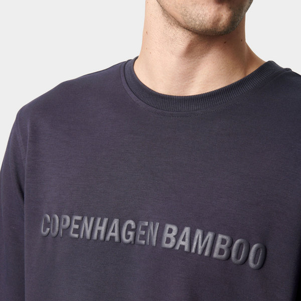 Dark grey bamboo sweatshirt with logo