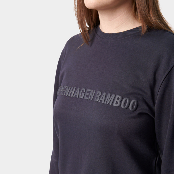 Dark grey bamboo jogging suit with logo