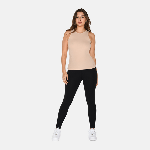 2-Pack Bamboo Ribbed Tank Top - White-nude