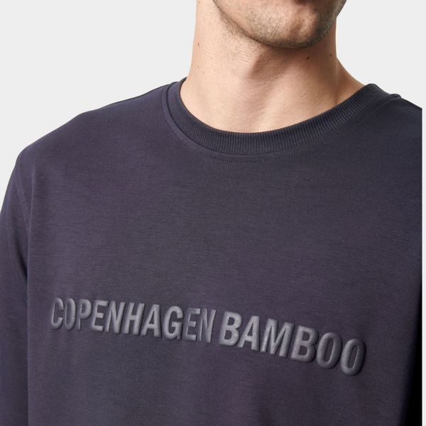 Dark grey bamboo jogging suit with logo