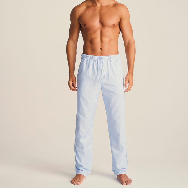 Light blue striped bamboo nightgowns