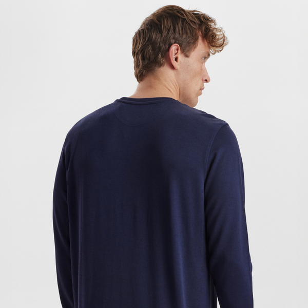 Navy badge bamboo sweatshirt