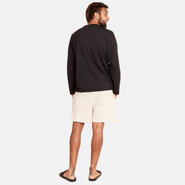 Black long sleeve crew neck bamboo T-shirt