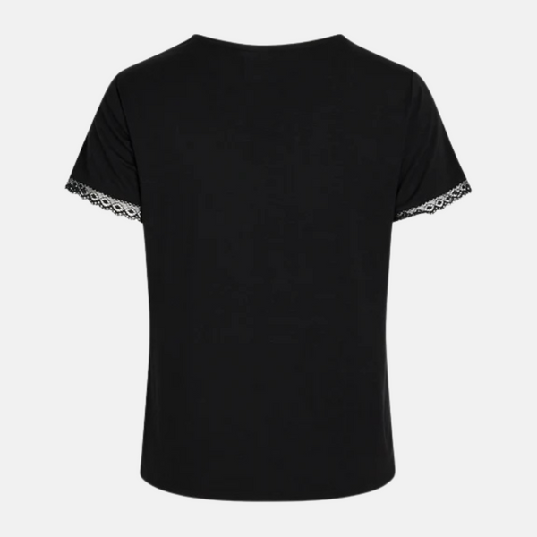 Jordan bamboo short-sleeved nightgown - black