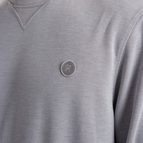 Light grey badge bamboo sweatshirt