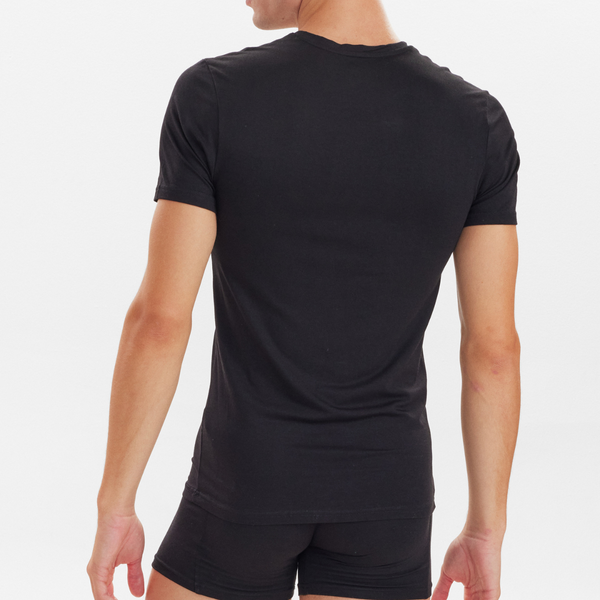2 black slim fit bamboo v-neck T-shirts
