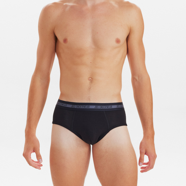 3 pairs of bamboo men's briefs black