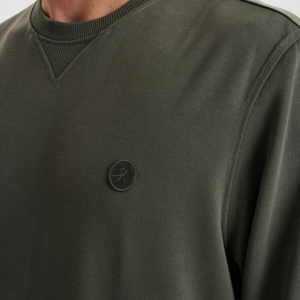 Dark green badge bamboo sweatshirt