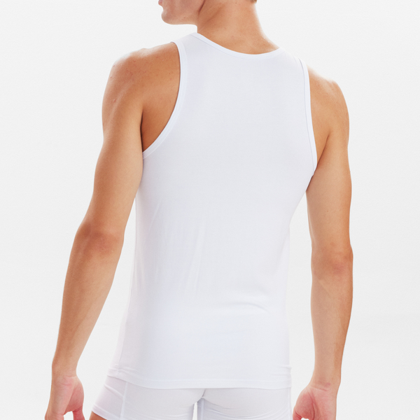 2 white bamboo tank tops