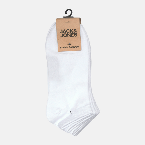 JACBASIC Bamboo ankle socks white 5 pack