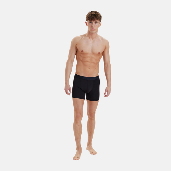 3 pairs of black bamboo long-leg briefs