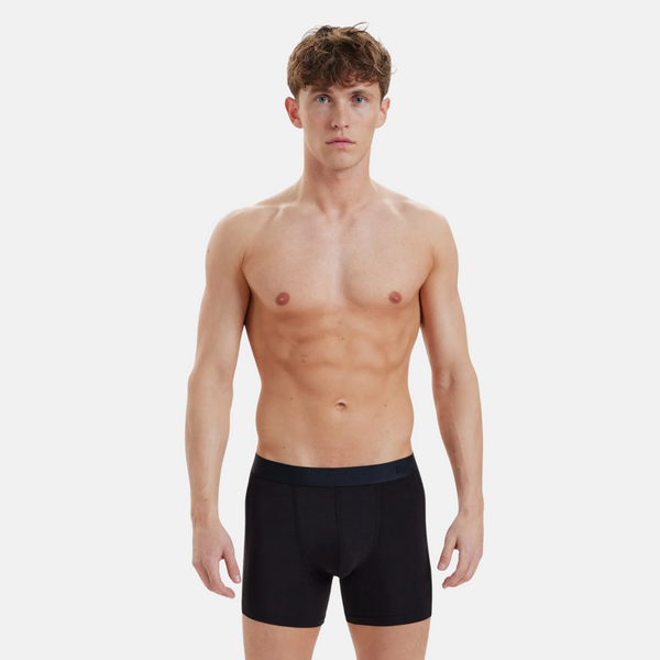 3 pairs of black bamboo long-leg briefs