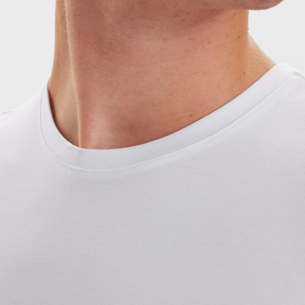 2 white slim fit bamboo crew neck T-shirt