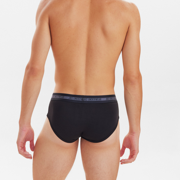 3 pairs of bamboo men's briefs black