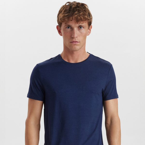 Navy crew neck bamboo T-shirt
