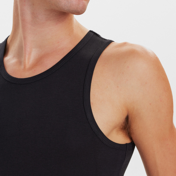2 black bamboo tank tops