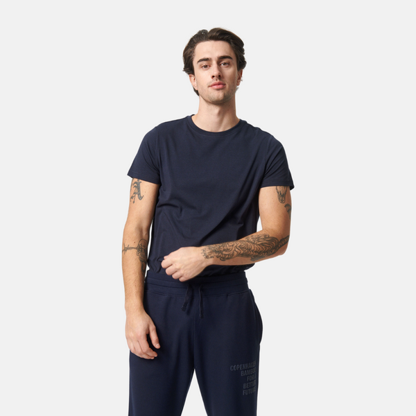 Navy crew neck bamboo T-shirt