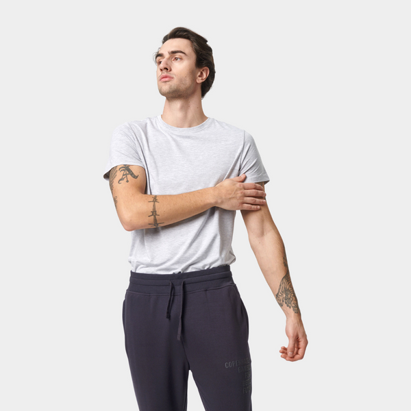 Light grey crew neck bamboo T-shirt