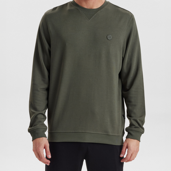 Dark green badge bamboo sweatshirt