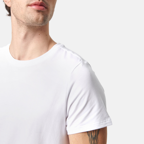 White crew neck bamboo T-shirt