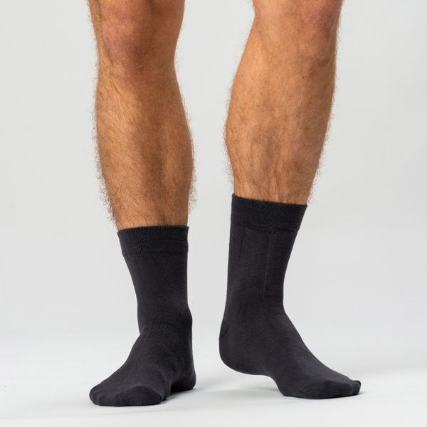 10 pairs of bamboo socks low cut black/dark grey