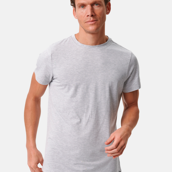 Light grey crew neck bamboo T-shirt
