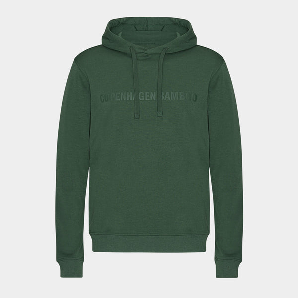 Green bamboo hoodie jogging set with logo