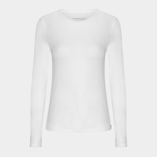 3 pack white long sleeve bamboo T-shirt