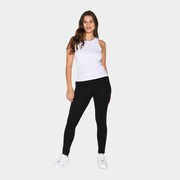 White bamboo rib tank top