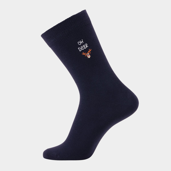 5 pairs of bamboo socks - Christmas embroidery